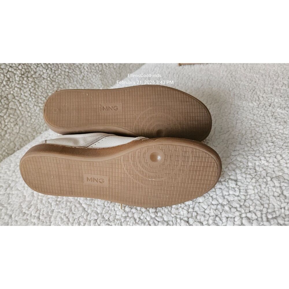 Mango (MNG) Contrast Panel Sneakers Tan Women's 7.5 | Clean Girl | Quiet Luxury - Picture 7 of 8